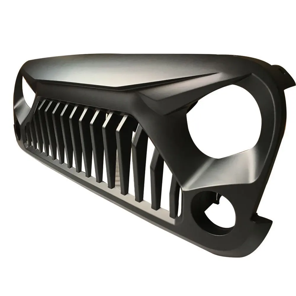 Car Angry Front Grille ABS Material for Jeep Wrangler JK 2007-2017 lantsun J189