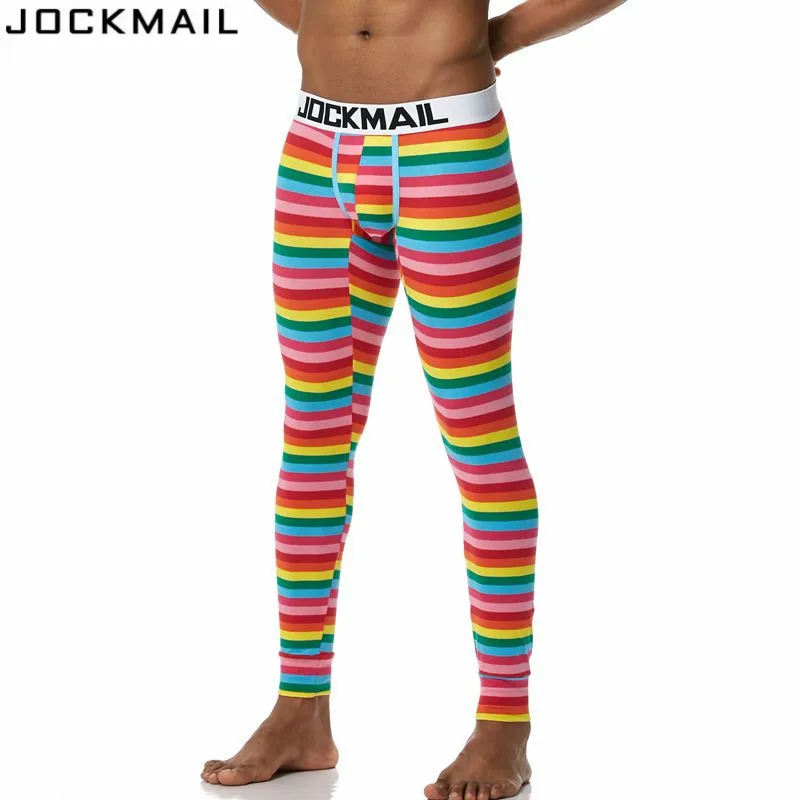 JOCKMAIL Brand Men Long Johns Cotton Printed leggings Thermal Underwear cueca Gay Men Thermo Underwear Long Johns Underpants