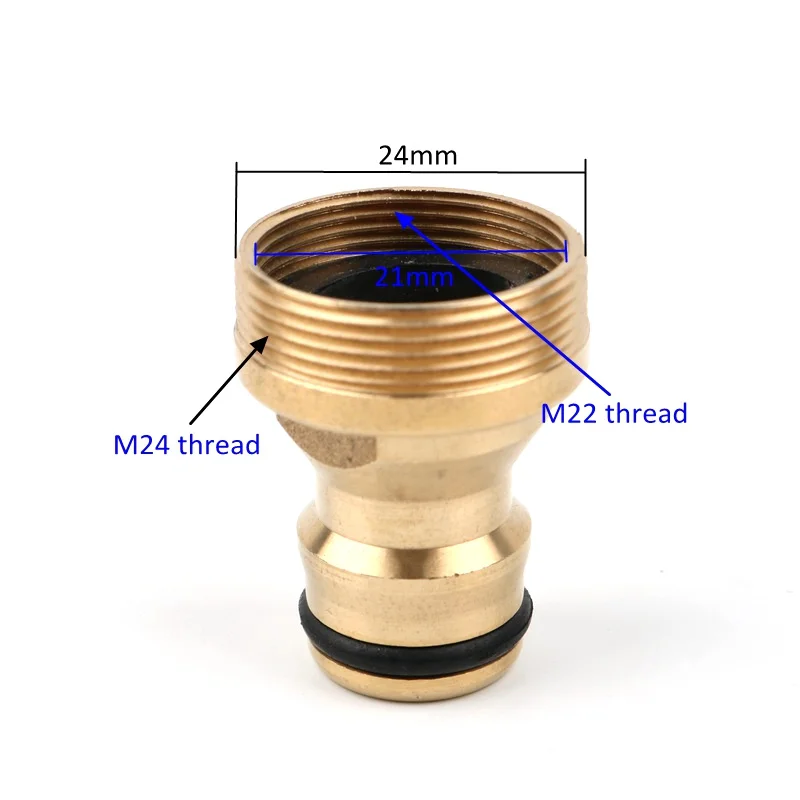 Brass phổ nhà bếp tap nối Lưu Vực Vòi Nước kết nối nhanh chóng cho vườn thủy lợi M22 để M24 chủ đề ống nước hose phần