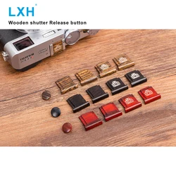 LXH Wooden Surface Camera Soft Shutter Release Button with Hot Shoe Cover For Fujifilm Fuji XT20 X100F X-T2 X100T X-PRO2 X-T10