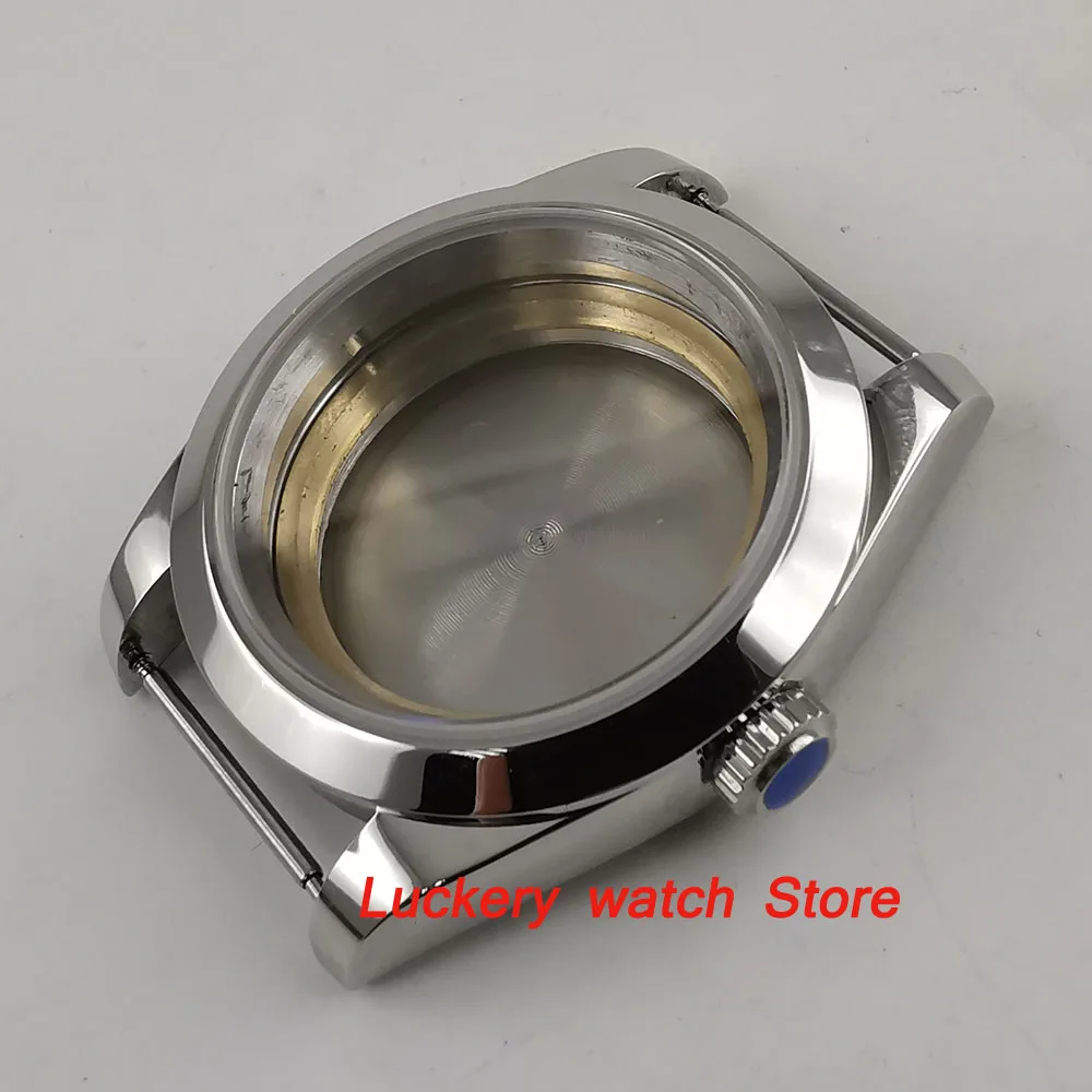 parnis 40mm Silver colour Watch case fit for ETA 2836,Mingzhu DG 2813 / 3804 Miyota 8215 movement-BK25