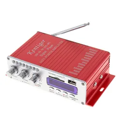 Reprodutor de áudio digital hi-fi 2ch universal para carro, amplificador de carro, rádio fm, estéreo, suporte para sd, usb, mp3, dvd de entrada com controle remoto