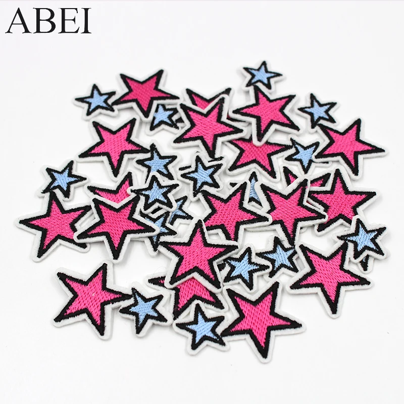 10pcs/lot Embroidered Star Patches for Kids Clothes Stickers Sewing Baby Clothing Appliques Handmade Patchwork Coats Jeans Patch