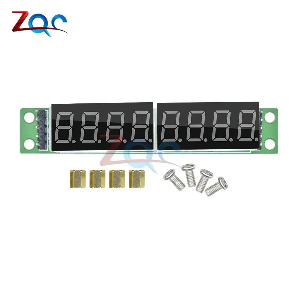 Red/Blue/Green Board MAX7219 8 Digit LED Tube Display Control Module for Arduino 3.3V 5V Microcontroller Serial Driver 7-segment