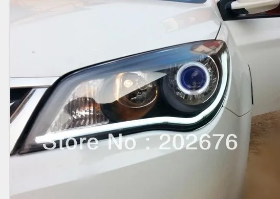 

FREE SHIPPING, CHA ROEWE 350 ANGEL EYE HEADLIGHT HEADLAMP,WITH DUAL COLOR LED DAYLIGHT,EVIL EYE, BI-XENON PROJECTOR