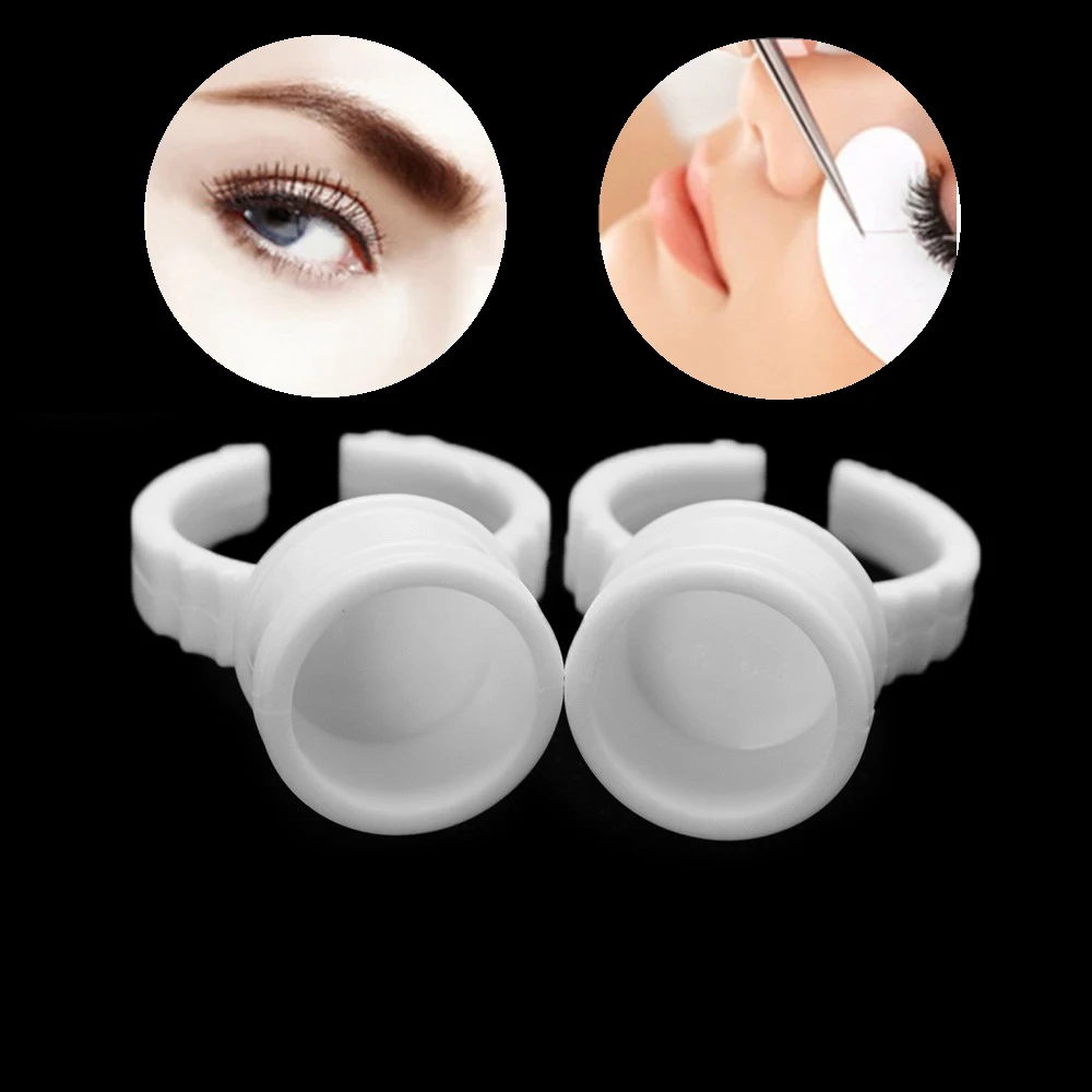 50pcs Microblading Disposable Plastic Tattoo Ink Ring Pigment Holder Cup For Eyebrow Permanent Makeup Tatoo Accessories Supplies