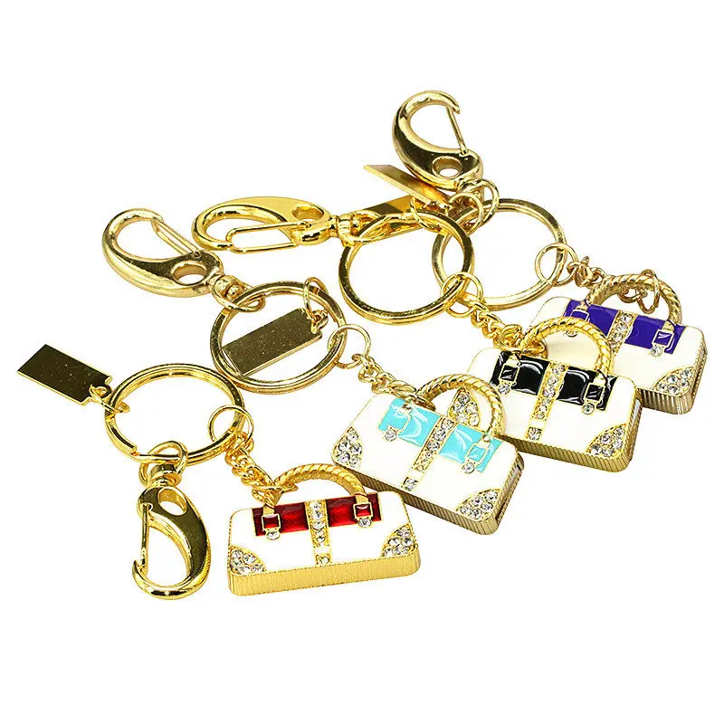 전체 용량 금속 다이아몬드 핸드백 USB 플래시 드라이브 펜 드라이브 8 기가 바이트 16 기가 바이트 32 기가 바이트 64 기가 바이트 Pendrive 레이디 가방 메모리 스틱 USB 2.0 U 디스크