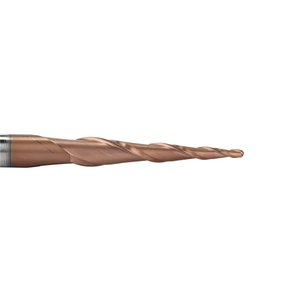 Imagem -04 - Carboneto de Tungstênio Cônico Bola Nariz Final Moinho Cnc Gravura Carving Router Bits Fresa para Madeira e Metal Hrc62 1pc
