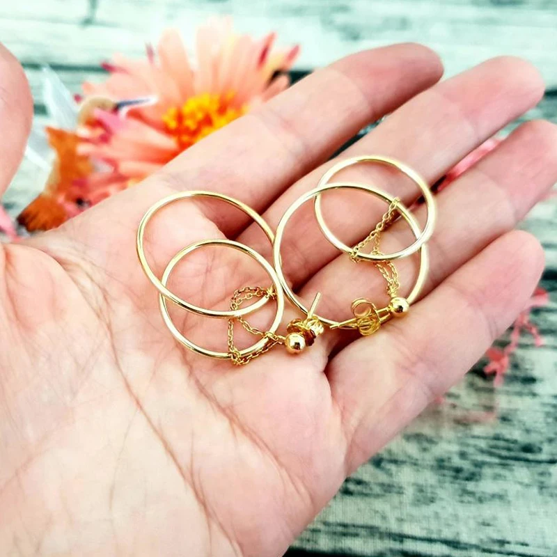 E-Manco-Boucles d'oreilles géométriques en acier inoxydable pour femme, bijoux tendance