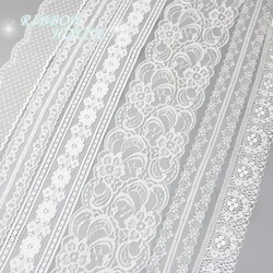 White lace fabric Webbing Decoration Love gift packing ribbon Material (5 yards/roll)