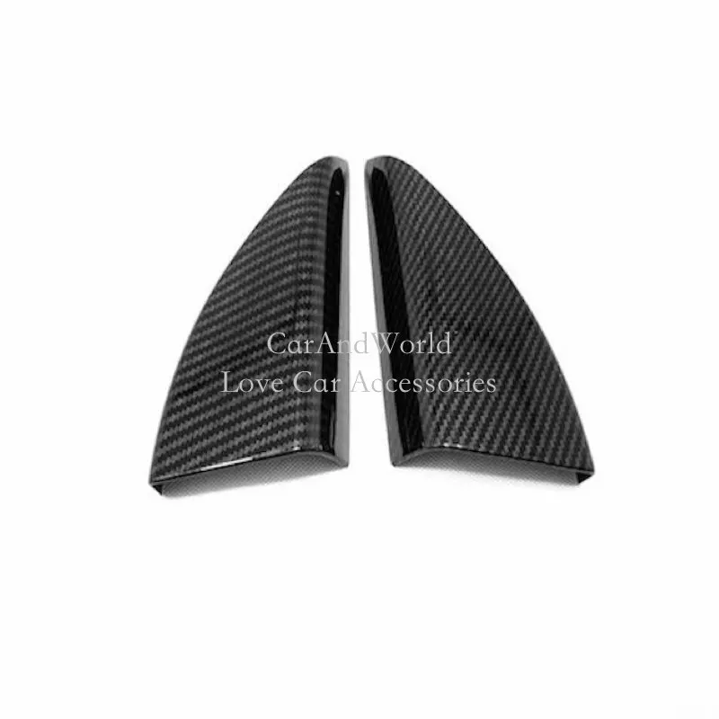 For Hyundai Tucson 2019 2020 Front A Pillar Inner Triangle Cover Frame Trims Carbon Fibre Sticker Car-styling Accessories