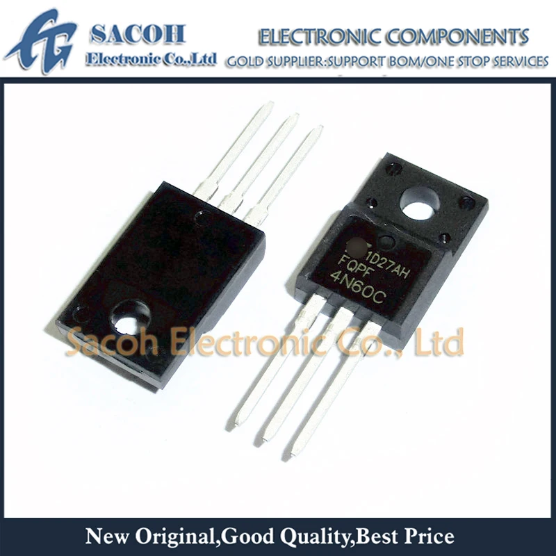 Refurbished Original 10Pcs/Lot FQPF4N60C FQPF4N60B FQPF4N60 TO-220F 4A 600V Power MOSFET Field-effect Transistor