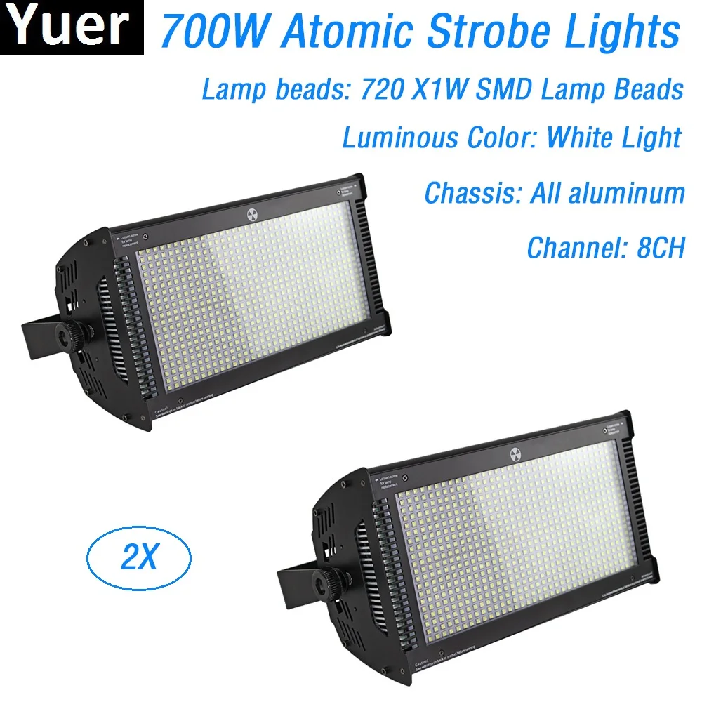 

2 Units Atomic Strobe Lights High Brightness 700W White Color DMX Strobe Flash Light Good For Stage Dj Disco Party Wedding Shows