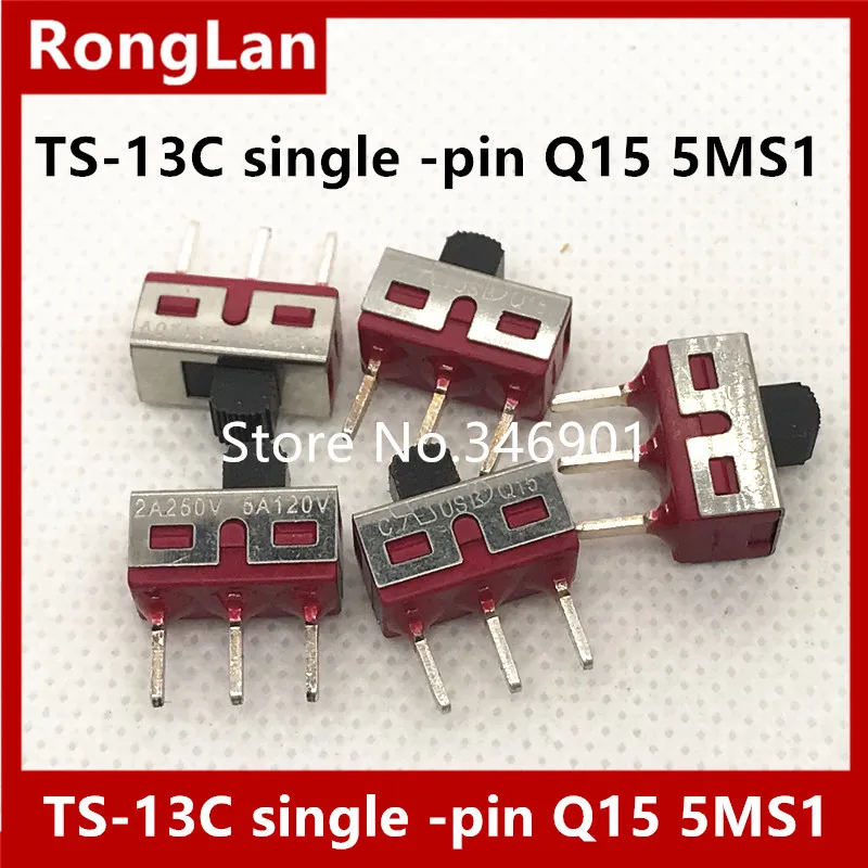 [SA]TS-13C single -pin tripod two tranches 5MS1 small toggle switch slide switch Q15 Deli Wei--50pcs/lot