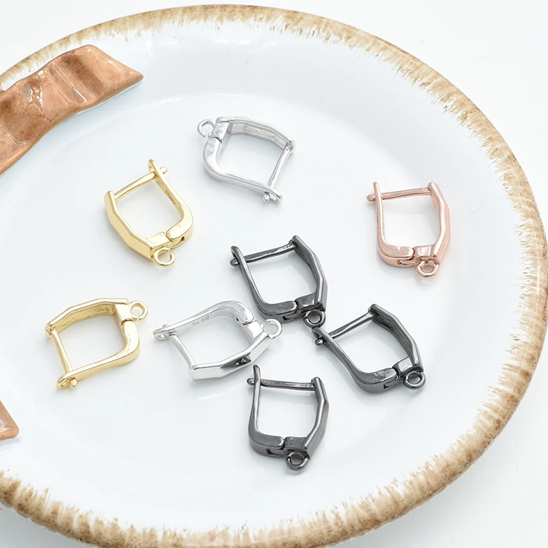 Mode Messing Oorbellen Haak Goud Zilver Rose Goud Zwart Diy Sieraden Bevindingen Accessoires Groothandel