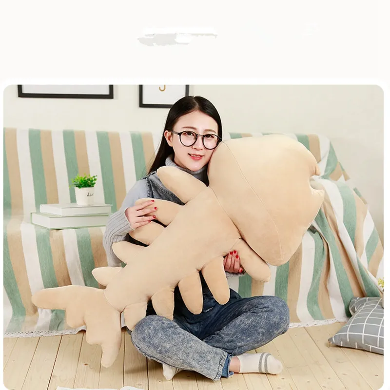 Dorimytrader peluche morbido osso di pesce cuscino di peluche farcito cartone animato forma di pesce cuscino giocattolo bel regalo decorazione creativa 80cm 100cm