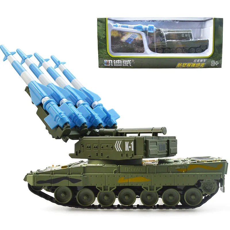 

1:40 High simulation Missile Tank,Tank toys, military models, air defense missiles, can launch,box gift,free shipping