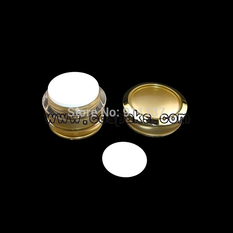 

Gold shape JA31-10ml small plastic jars , small plastic containers 10g , small cosmetic containers acrylic