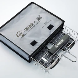 Barbecue Grilling Basket Wood handle Adjustable Folding BBQ Basket Steak Fish Corn Vegetable Grill Net Rack Mesh BBQ Accessories
