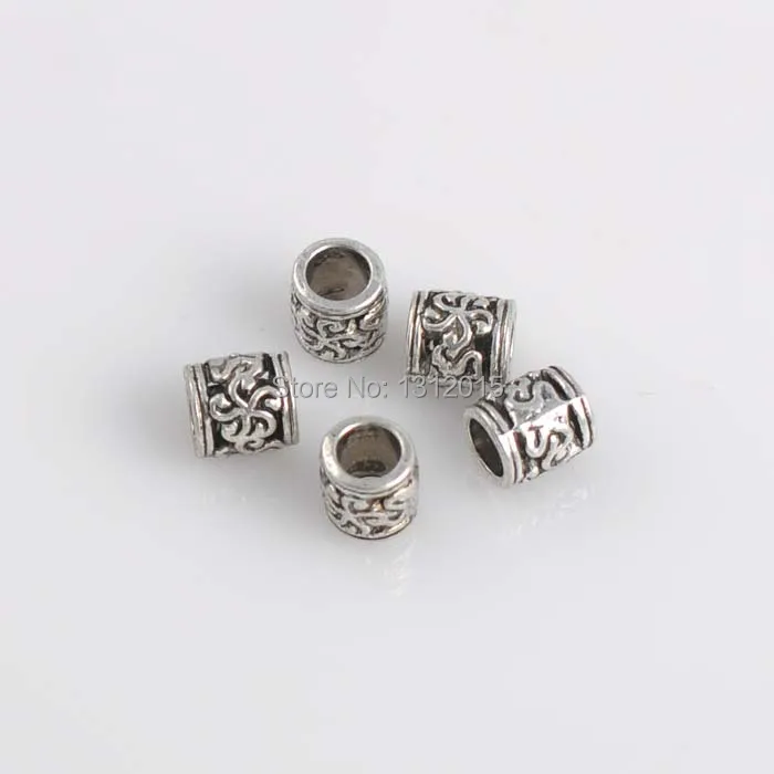 DIY 10PCs Tibetan Silver Metal Alloy Spacers Charm Beads Fit Bracelet 9x8mm YTC0029