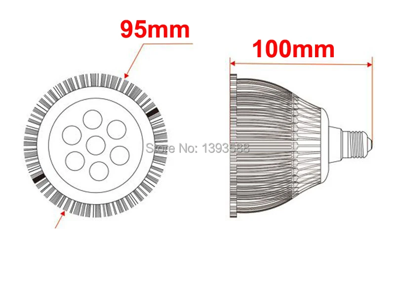 7X2W E27 LED Light Par30 LED Lamp Bulbs E27 Par 30 SpotLight Cool White|Warm White AC85V-265V 110V 220V 230V 240V 2pcs/lot