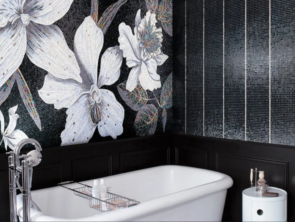 

featuring Flower Power Hand made mosaic tiles made in China