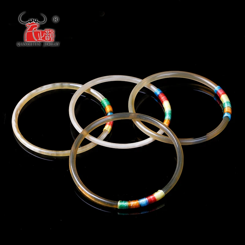 The inner diameter is about 55mm.The natural yak Angle bracelet is hand-woven to ward off the colorful hand chain jewelry.