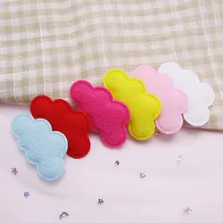 100pcs/lot Plush cloth Cartoon Princess Clouds Padded Appliques Patches for garment shoe DIY Headwere Accessory