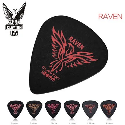 Clayton Black Raven Standard Guitar Pick Plectrum Mediator