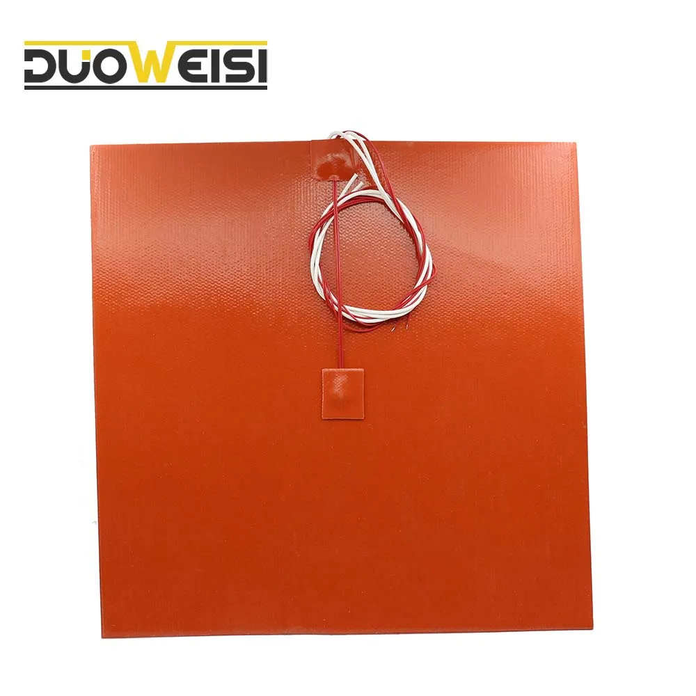 

DuoWeiSi 3D Printer parts 40x40CM Heatbed 110/120/220/240V 500/600/700/1000W Thermostor Silicone Heater Pad 400*400mm heat bed