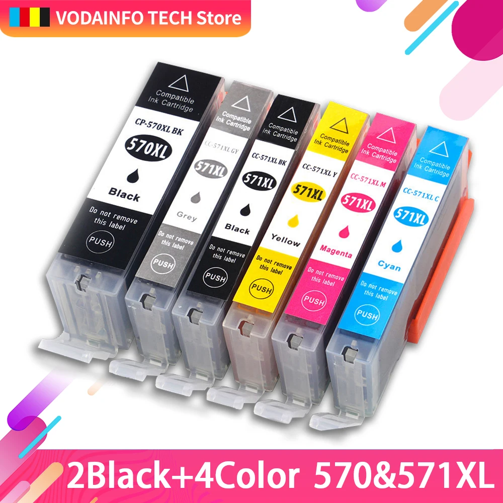 570 571 Compatible Ink Cartridge For Canon PGI570 CLI571 XL PIXMA MG7750 MG7751 MG7752 MG7753 TS8050 TS8051 Printer PGI CLI