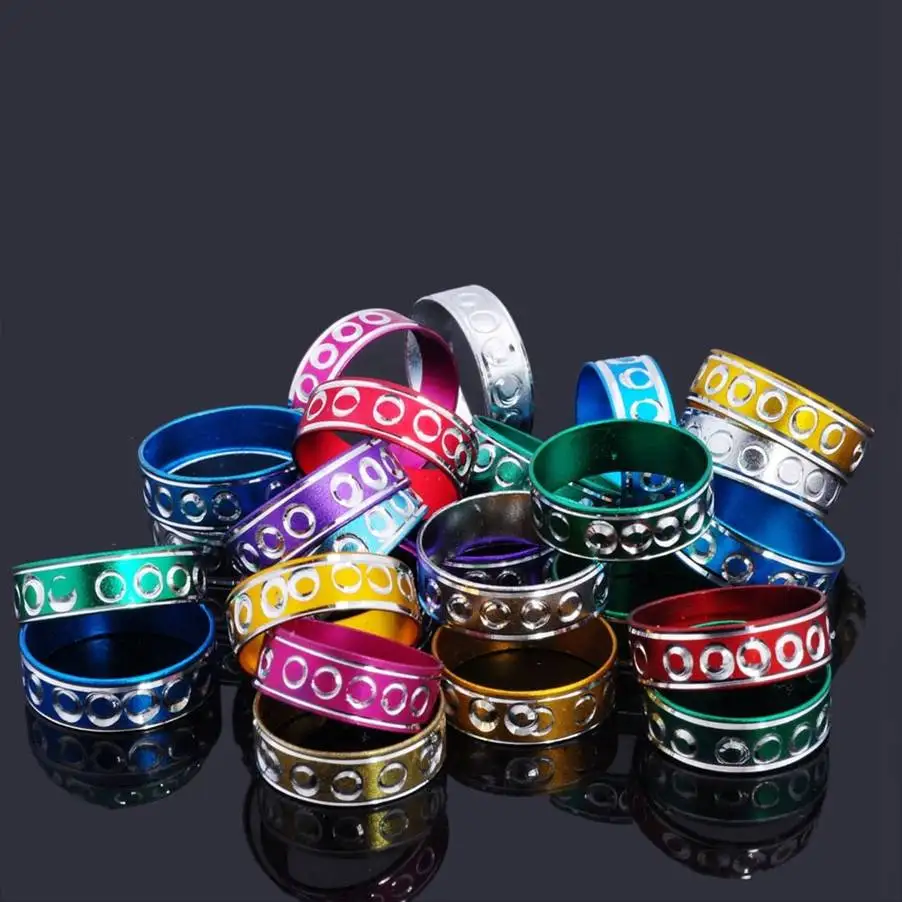 Wholesale 50pcs lots Band Rings Fashion Charm Jewelry Men Women Mix Colored Aluminum ring Size 17-19mm Drop Ship