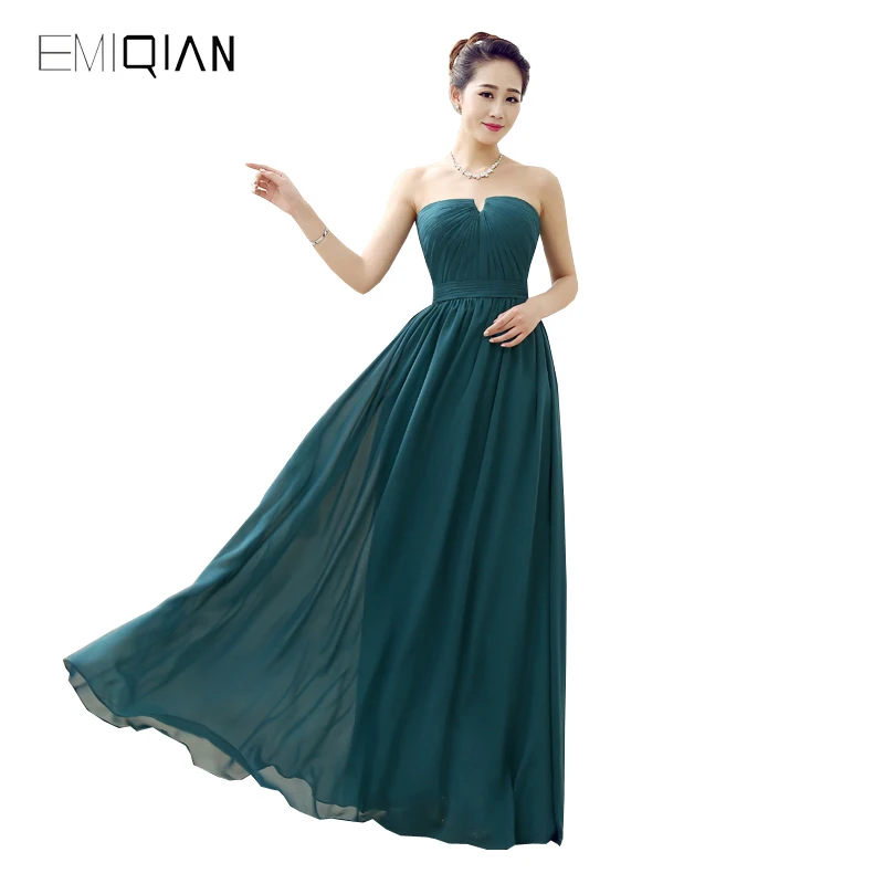 

Original Design Pageant Dresses Simple A Line Notched Neck Turquoise Chiffon Evening Dress