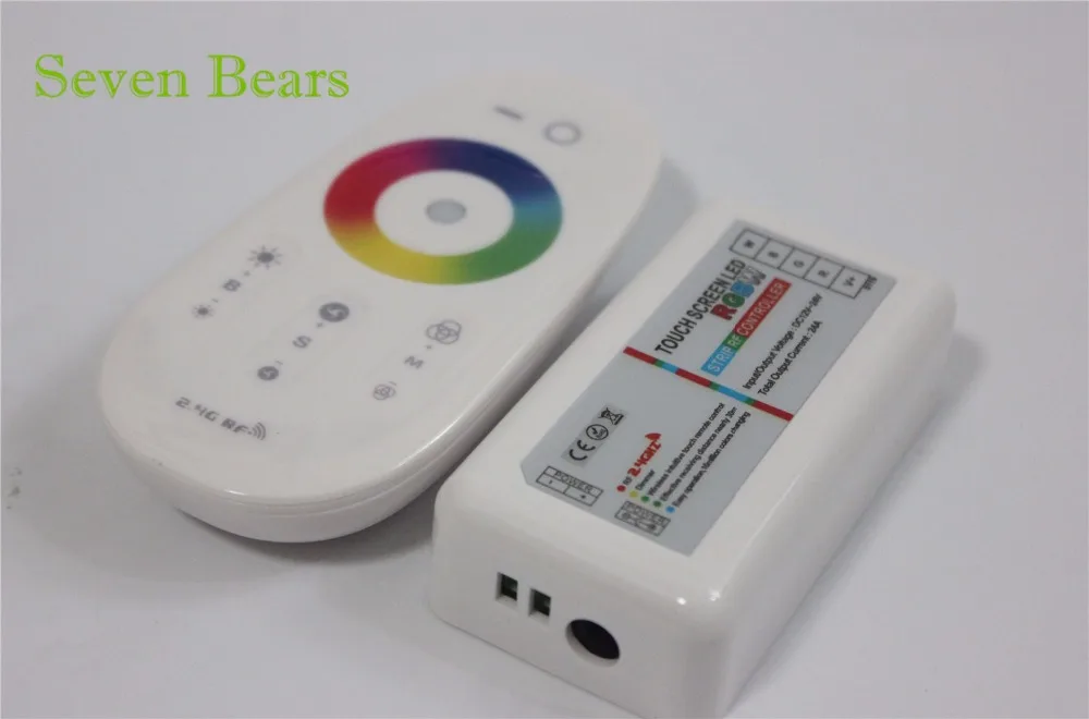 DC12-24A RGBW led controller 2.4G touch screen RF remote control for led stript,1set/lot