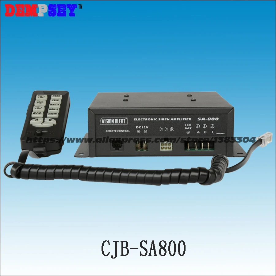 SA800 High-quality 300w police siren, 300W Speaker alarm,fire/rescue/ emergency vehicle, With 3 light switches,without speaker