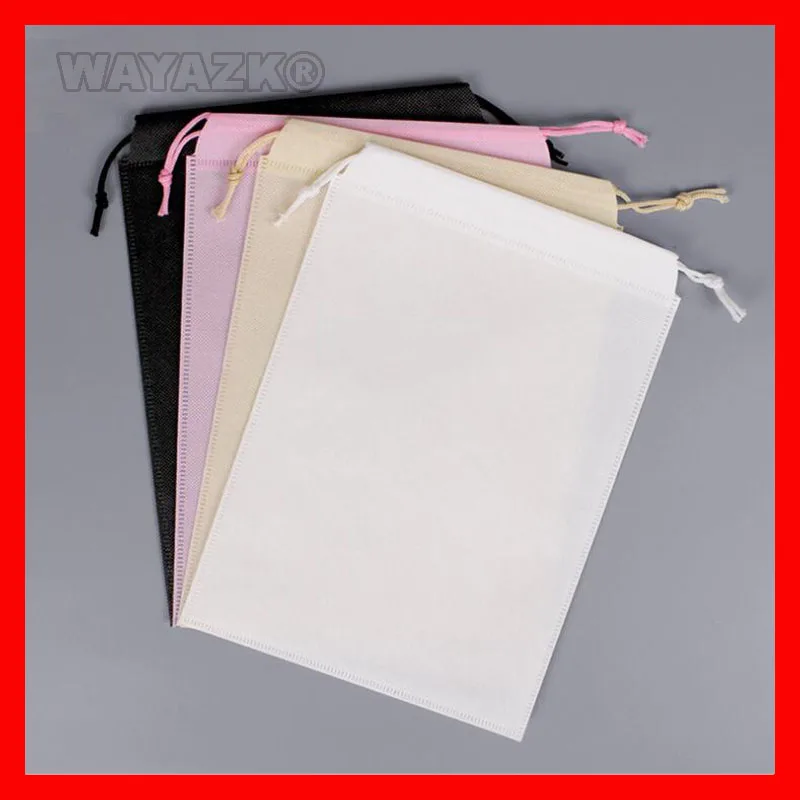 (100 pieces/lot) Wholesale Reusable Dust Laundry Logo Bags for Packaging