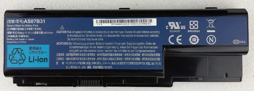 11.1V 4400mAh Original New Laptop Battery AS07B31 for 5920 5920G 5930 5930G 5935 6930G 8943G AS07B32 AS07B71 AS07B61