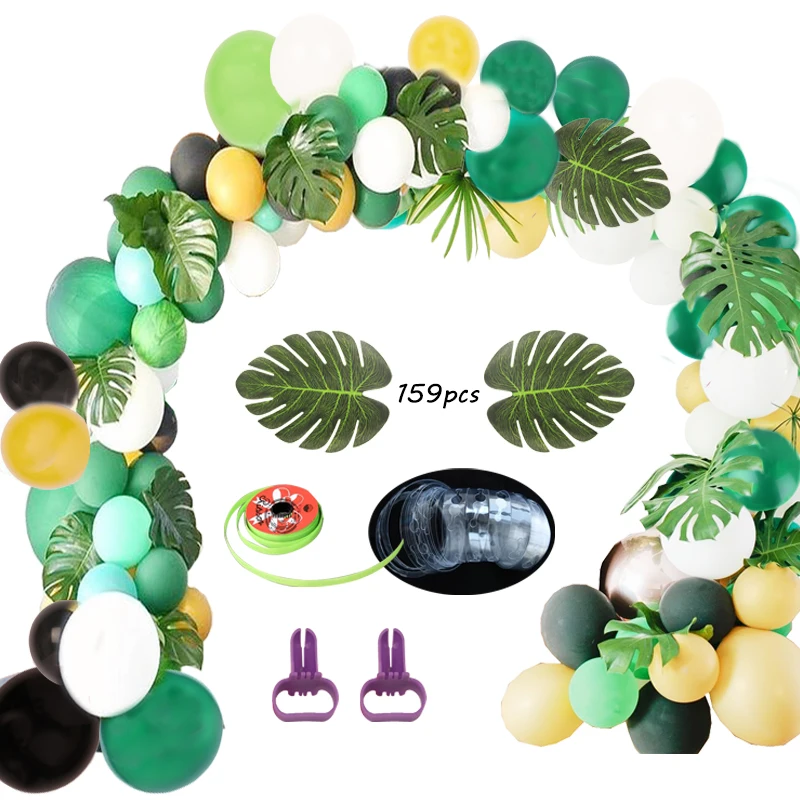 159pcs Jungle Safari Party Balloon Arch Baby Shower Jungle Balloons Aniversario Latex Balloon Garland Birthday Decoration Adults image 2