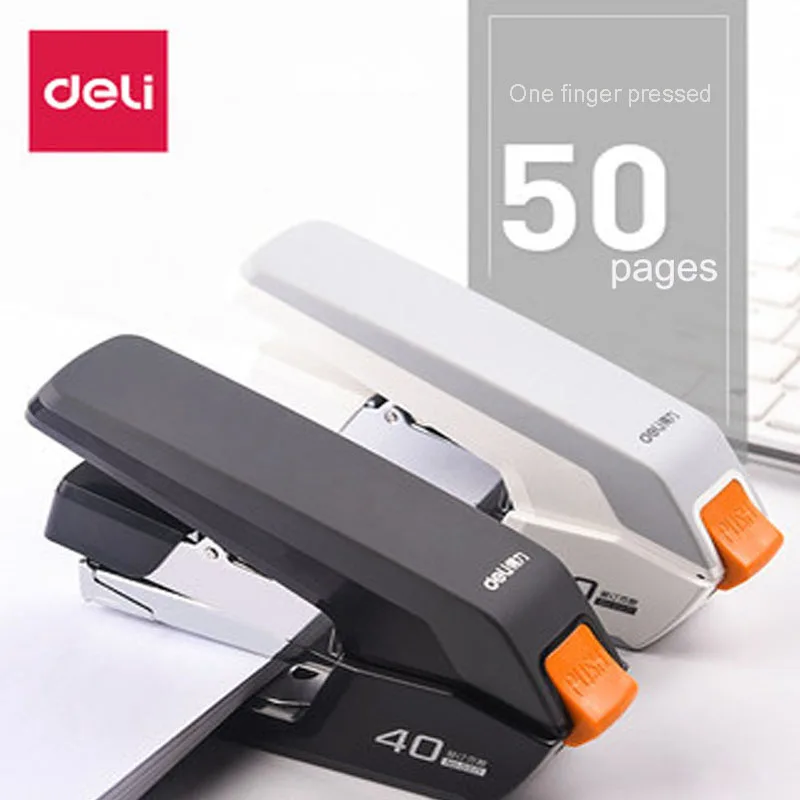 Deli Labor-saving stapler office supplies student special mini small stapler standard multi-function practical stapler