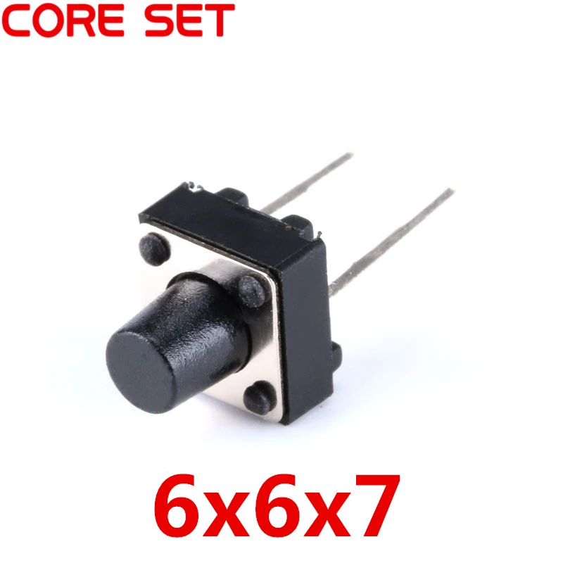 20pcs/lot Mini Micro Momentary Tactile Push Button Switch 2 pins 6*6*5 mm ON/OFF keys button DIP 6x6x5mm