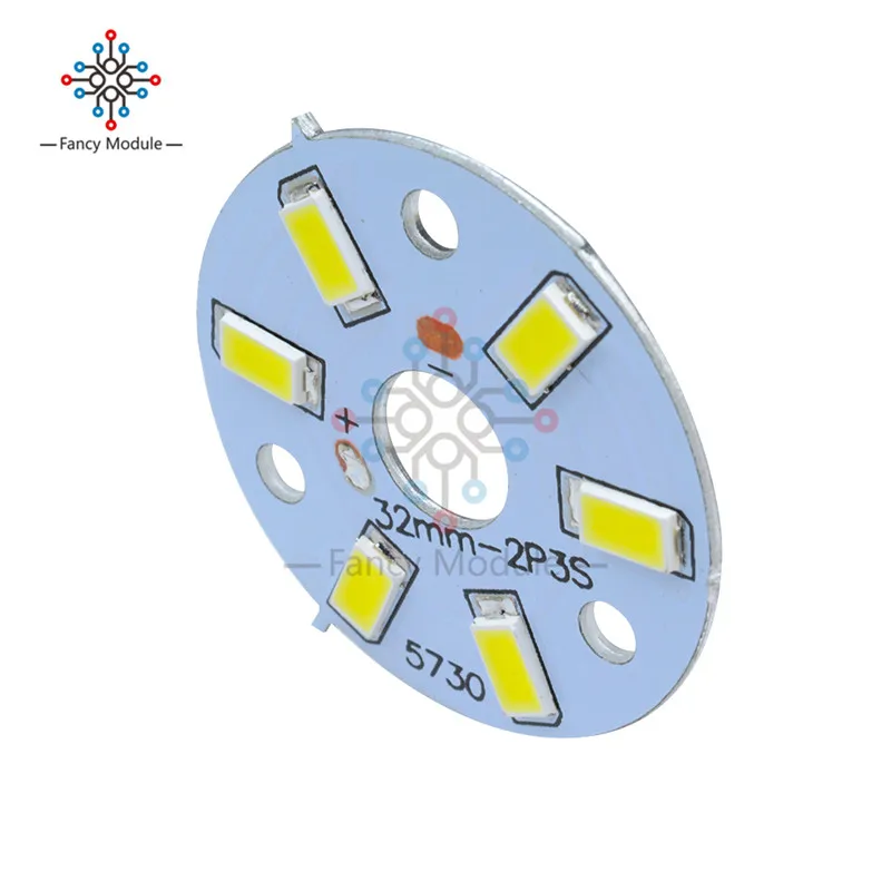 10 sztuk Super jasne SMD5730 Led Light PCB 12V 100LM/W płyta lampy 3W żarówka LED biała