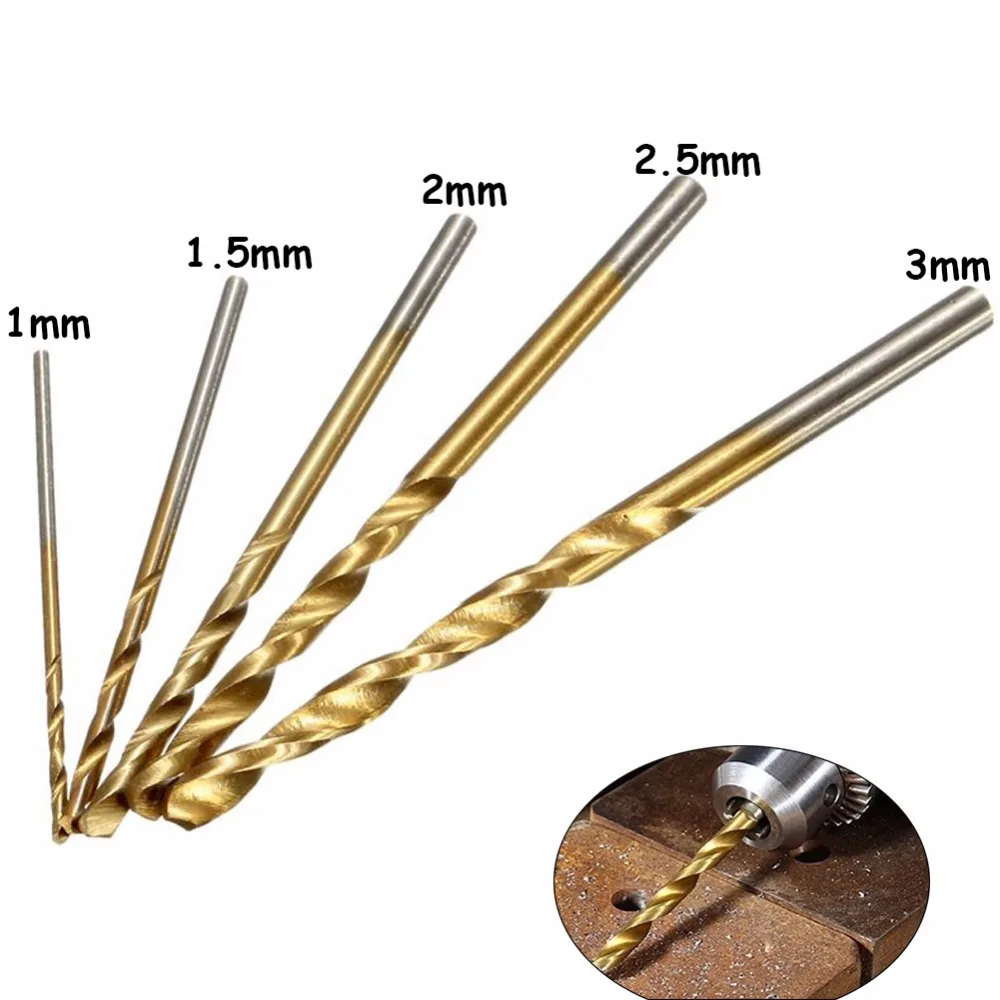 ZENHOSIT Mini Twist Drill Metric High Speed Steel 50pcs 1-3mm Round Shank Drill Bit Set 4Sizes For Wood Plastic Woodworking