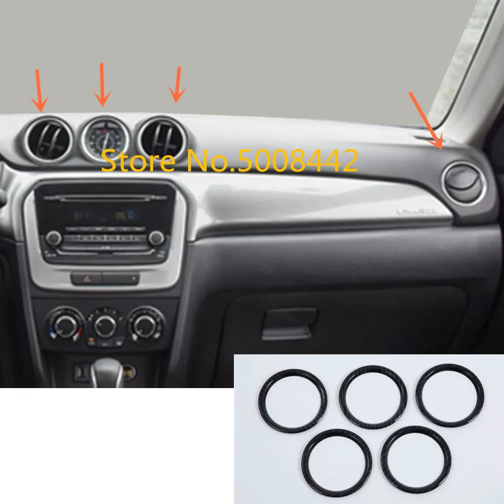 For Suzuki Vitara 2016 2017 2018 2019 2020 Car Cover Detector Trim Left Right Middle Side Air Conditioning Switch Outlet 5PCs