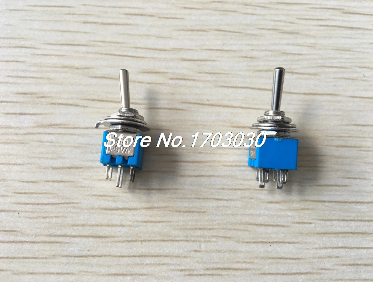 3 Pcs AC 125V 3A 6 Pin DPDT On/On 2 Position Mini Toggle Switch SMTS-202