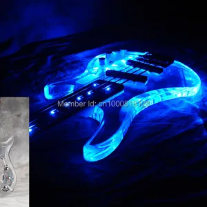 Rosenholz -Fingerbrett mit LED -Licht, Low Gitarre Acrylkörper, 5 Saiten, hohe Qualität, echtes Foto, Neuankömmling, 2016 8 Hauptverringerungsverkauf 5 String - №2