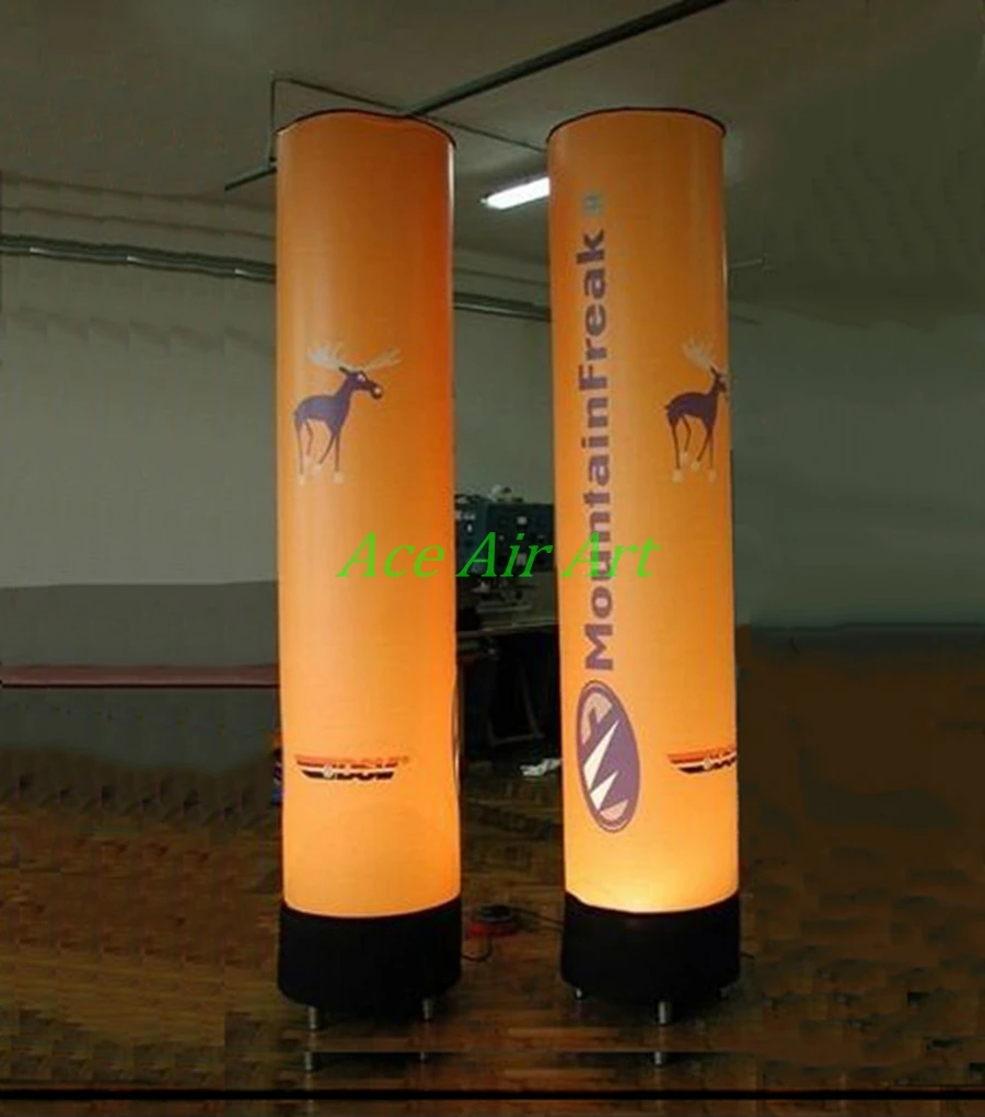 Directly Supply Inflatable Column Pillars Tube Lighting Decoration with Painting by Ace Air Art