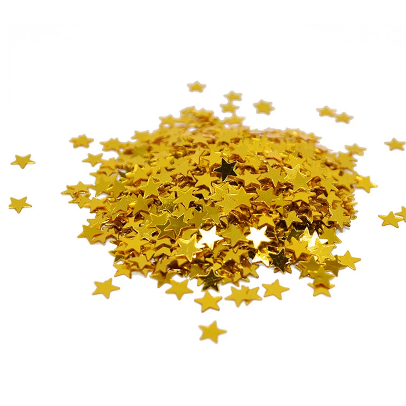 15g 6/10mm Shiny Gold Star Confetti Birthday Party Wedding Table Decoration Acrylic Confetti Sprinkles Christmas DIY Decoration