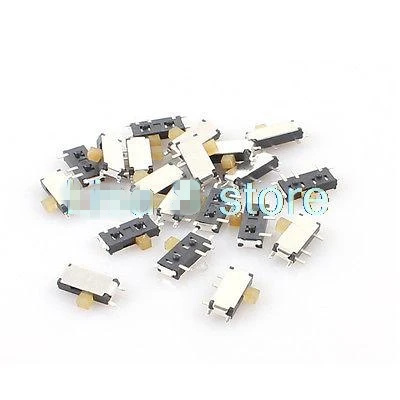 10/20/50PCS DC 50V 0.3A 7 Pin On-On 2 Position 1P2T SPDT SMD SMT  Horizontal Slide Switch Side Knob PCB Right Angle MSK-12C01-07