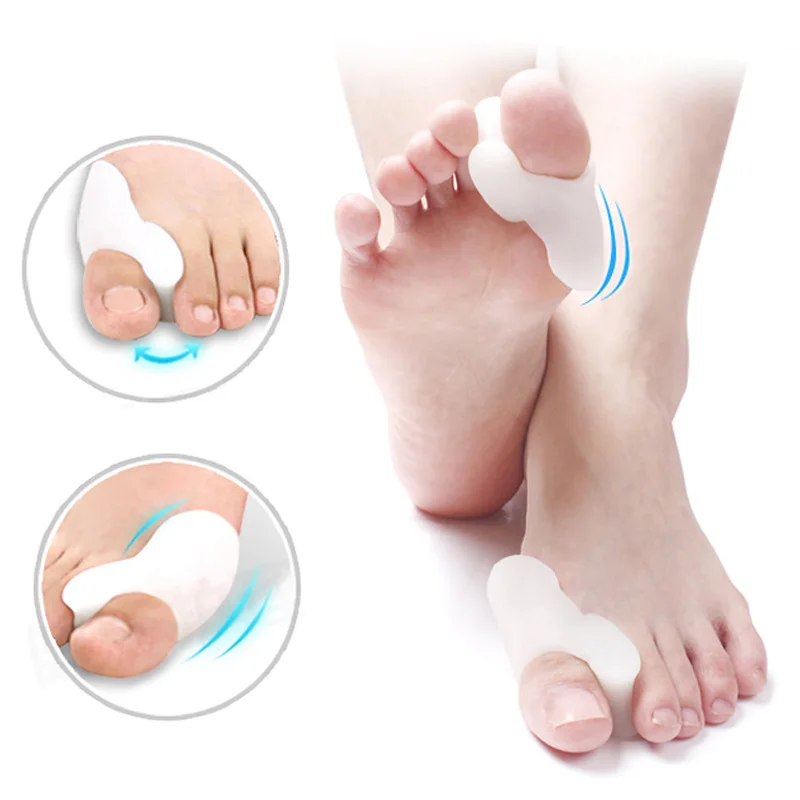 1Pair Hallux Valgus Pro Protector Bone Thumb Orthotics Braces Corrector Soft Silicone Foot Big Toe Separator Pedicure