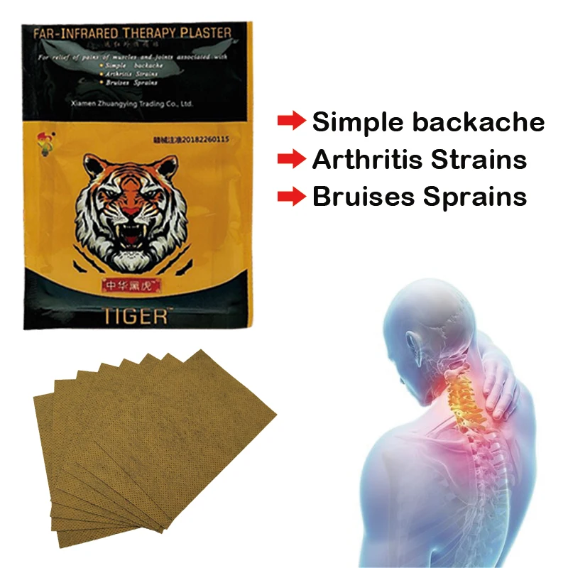 ZB 8PCS Pain Relieving Patch Neck Back Body Pain Relaxation Pain Plaster Tiger Balm Joint Pain Patch Killer Body Back Relax